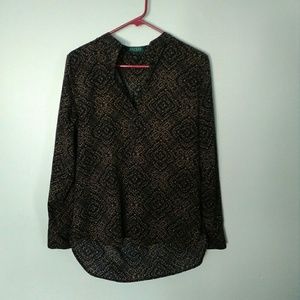 Lauren Ralph Lauren petite long sleeve blouse